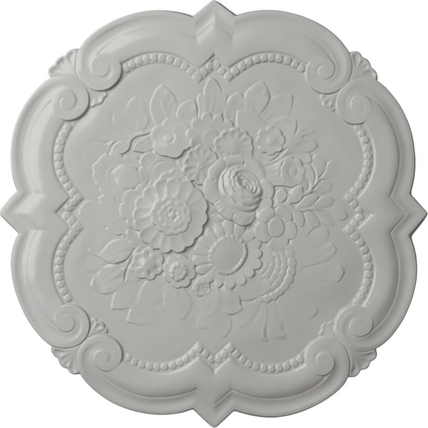 Ekena Millwork Victorian Ceiling Medallion, Hand-Painted Frost, 24 3/8"OD x 1"P CM24VIFRF - main